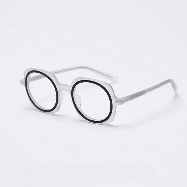 Kim Round Upscale Acetate Optical Glasses Frame
