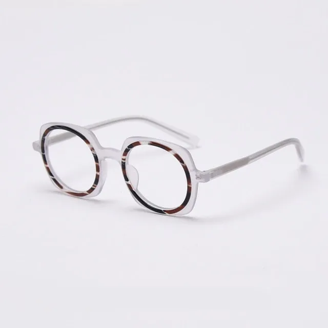 Kim Round Upscale Acetate Optical Glasses Frame