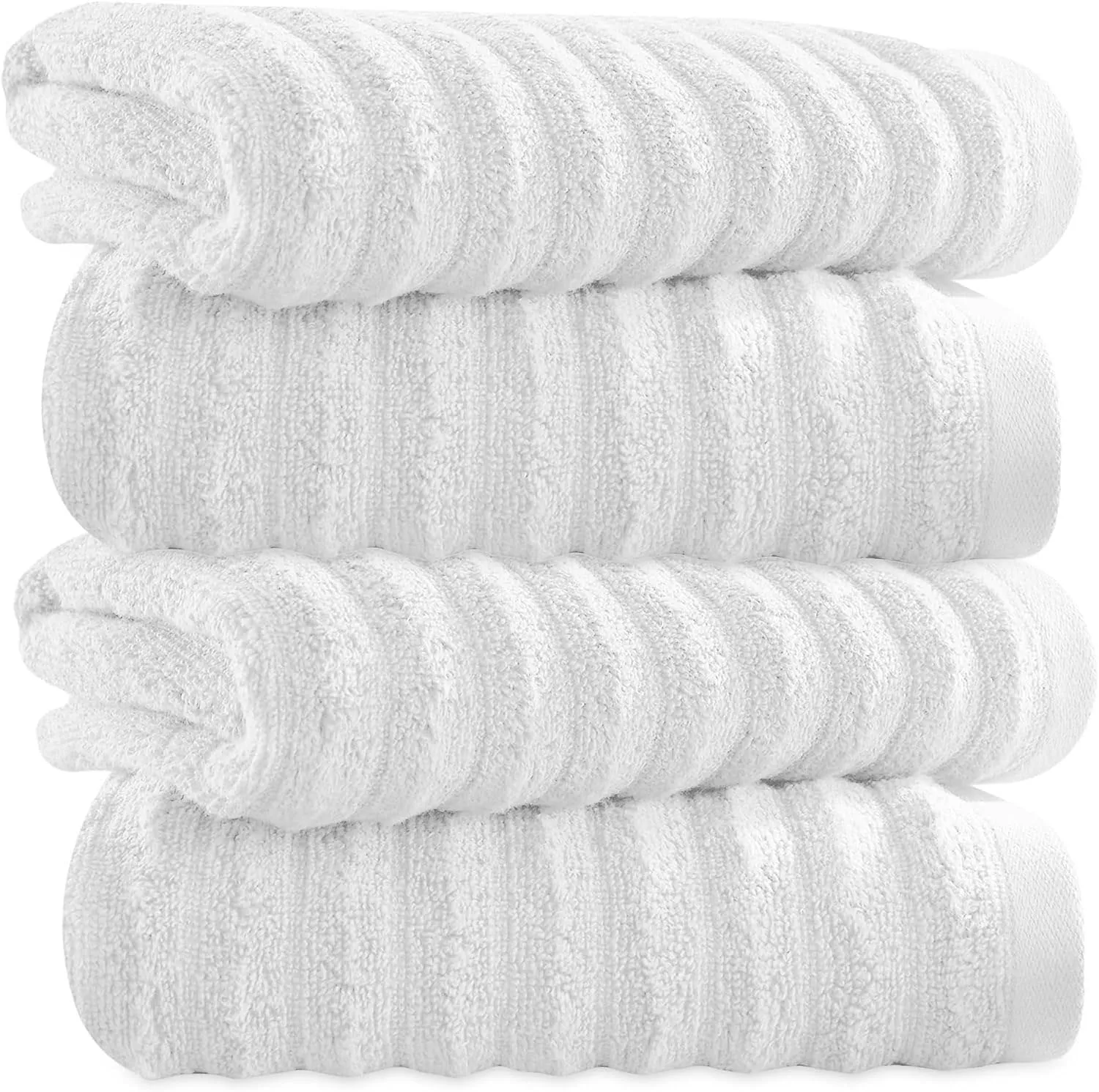 Kingston Bamboo Cotton Ribbed Bath Towels - Hotel Quality Towels