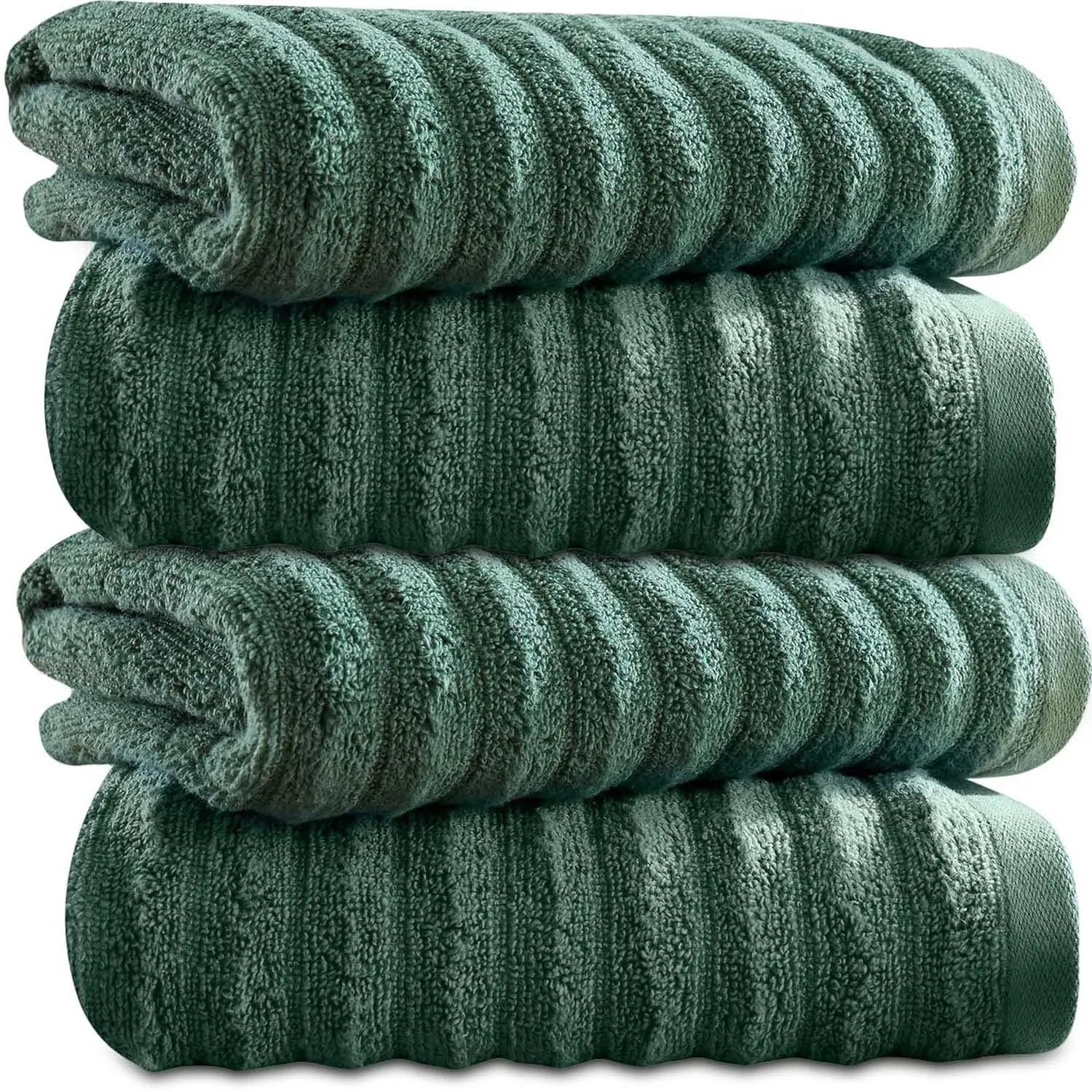 Kingston Bamboo Cotton Ribbed Bath Towels - Hotel Quality Towels