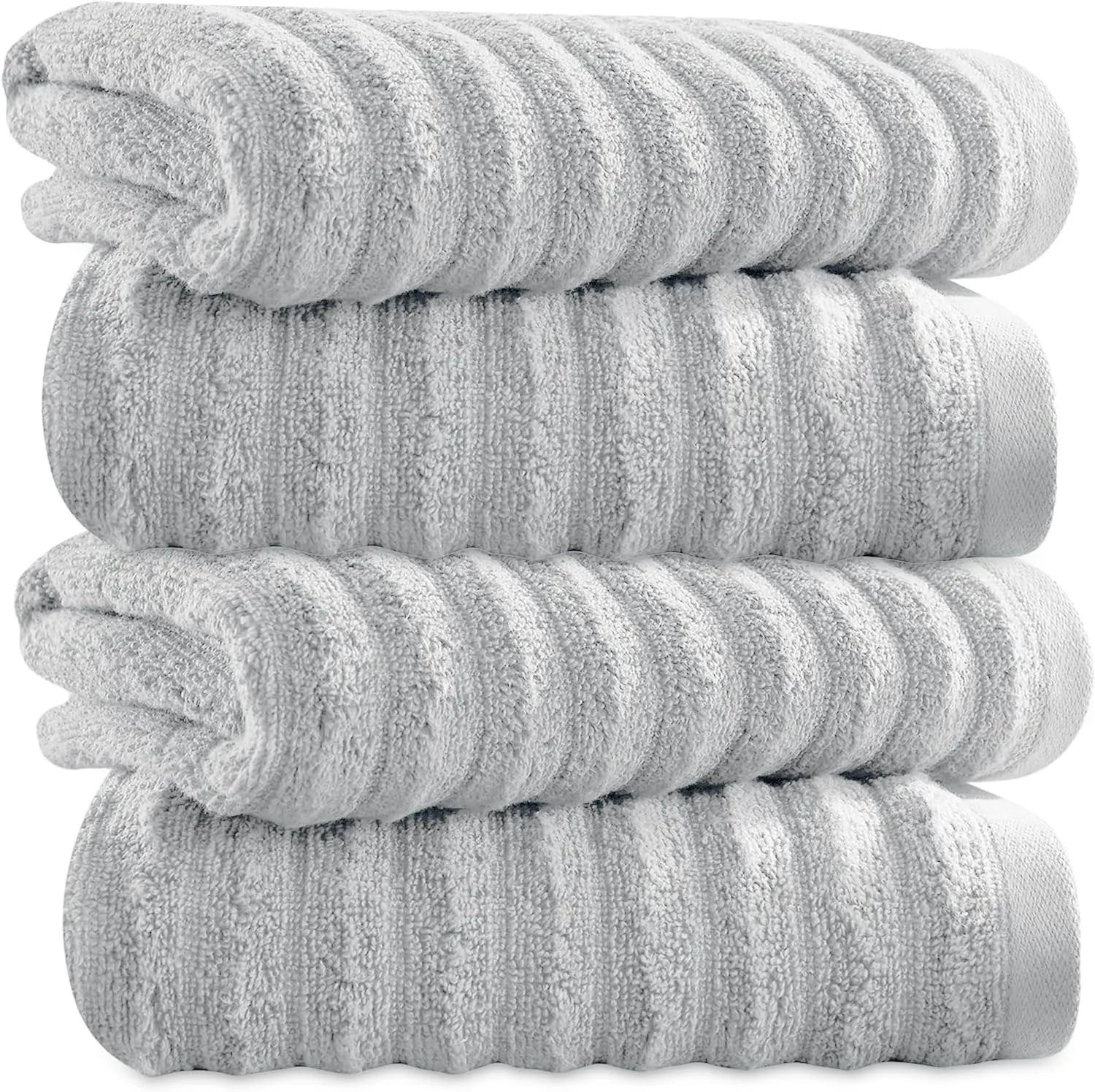 Kingston Bamboo Cotton Ribbed Bath Towels - Hotel Quality Towels