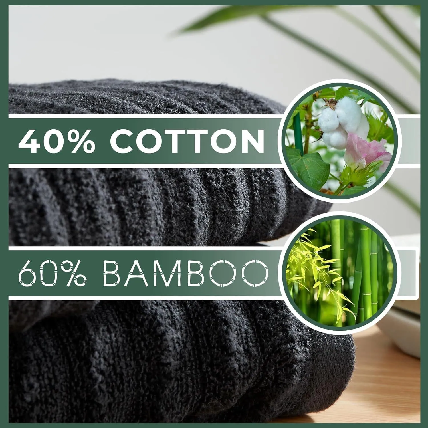 Kingston Bamboo Cotton Ribbed Bath Towels - Hotel Quality Towels