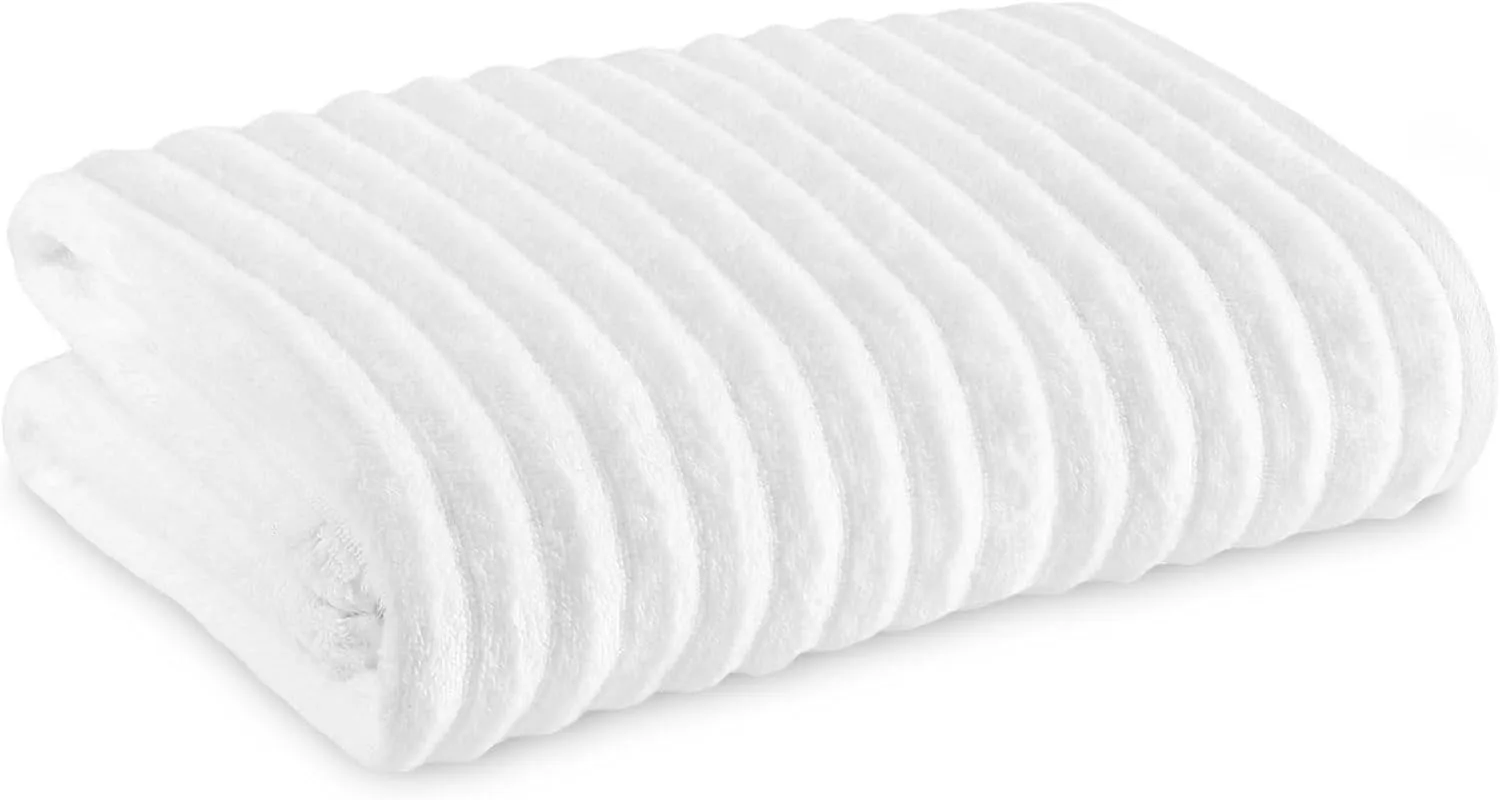 Kingston Bamboo Cotton Ribbed Bath Towels - Hotel Quality Towels