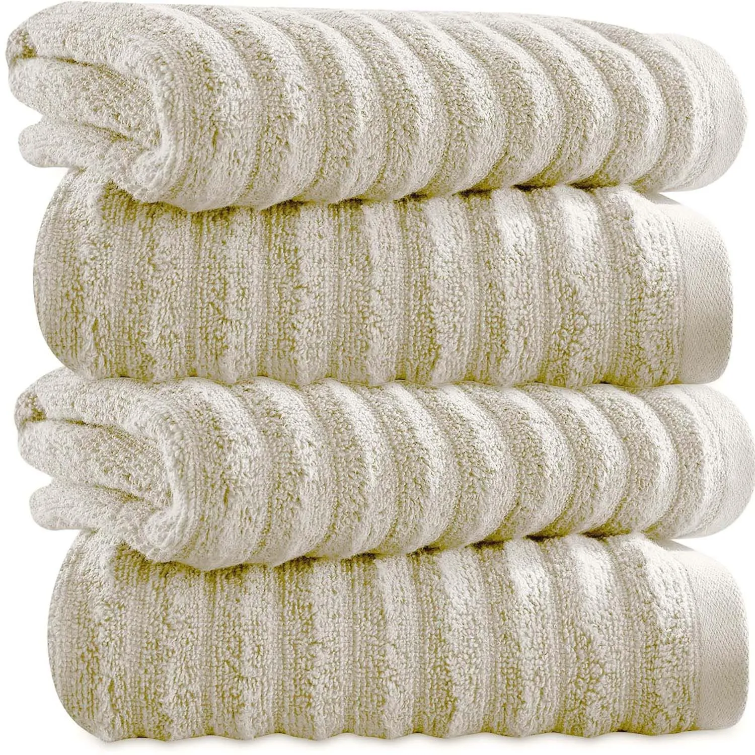 Kingston Bamboo Cotton Ribbed Bath Towels - Hotel Quality Towels