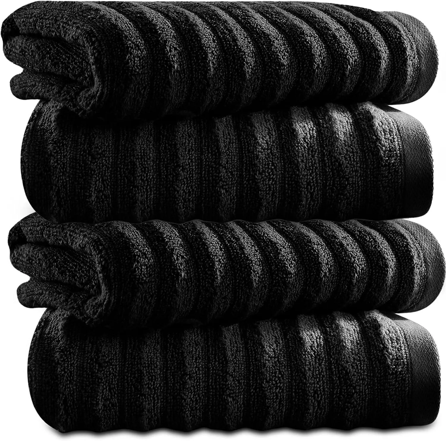 Kingston Bamboo Cotton Ribbed Bath Towels - Hotel Quality Towels