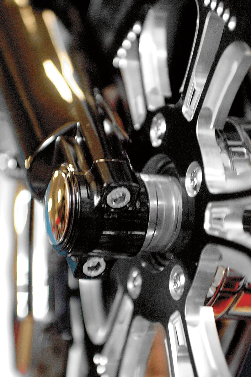 Klock Werks KW16-01-0010-B Lower Fork Leg/Axle Caps - Black