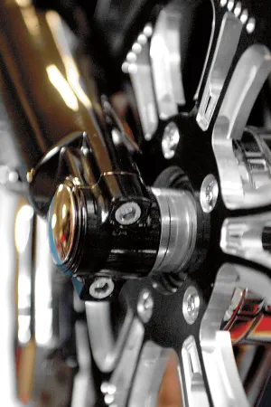 Klock Werks KW16-01-0010-B Lower Fork Leg/Axle Caps - Black