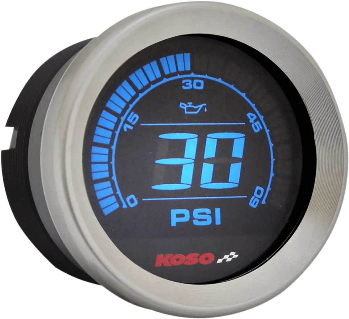 Koso North America BA050410 2in. Oil Pressure Gauge - Chrome