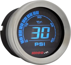 Koso North America BA050410 2in. Oil Pressure Gauge - Chrome