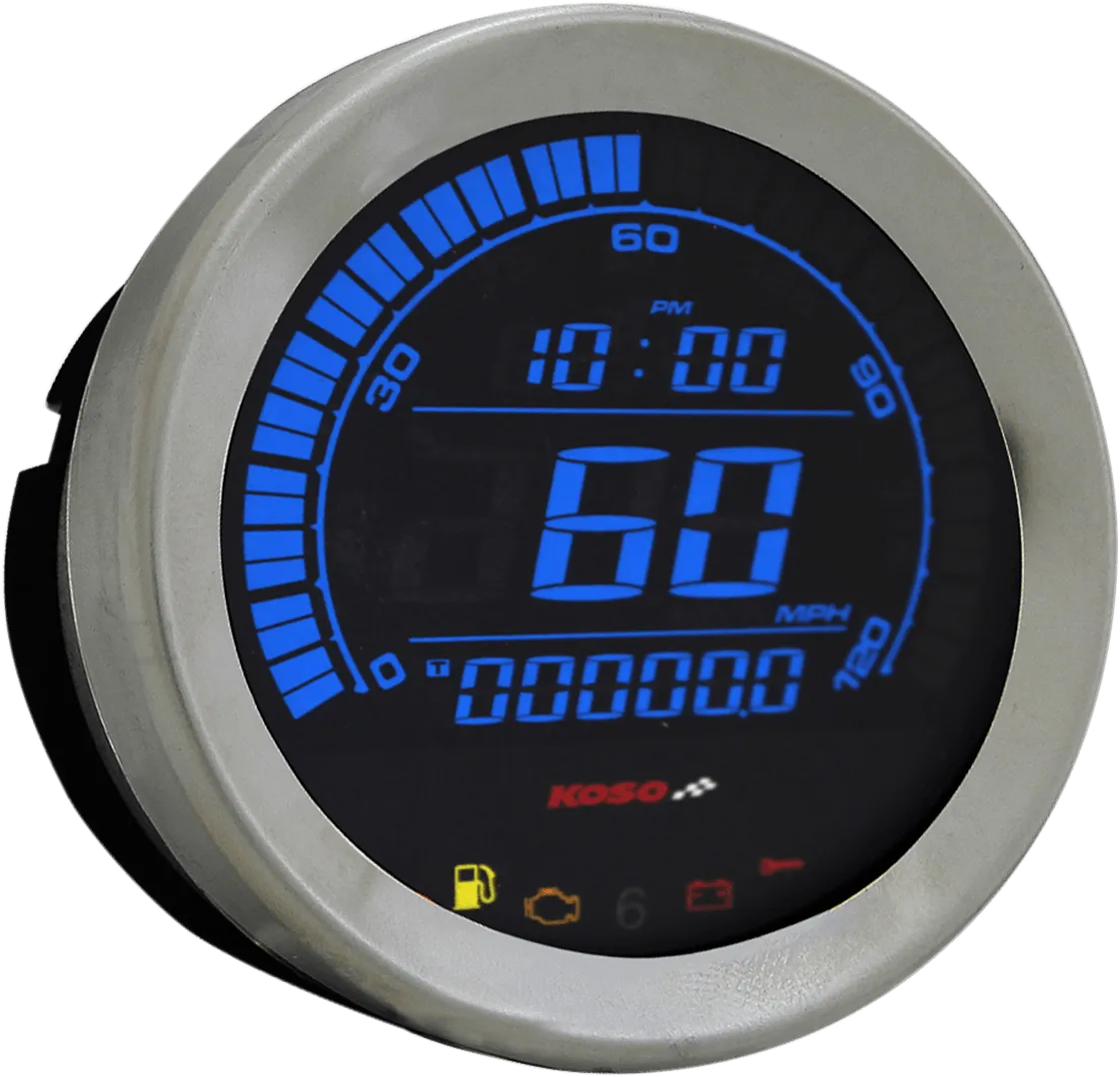 Koso North America BA050410 2in. Oil Pressure Gauge - Chrome