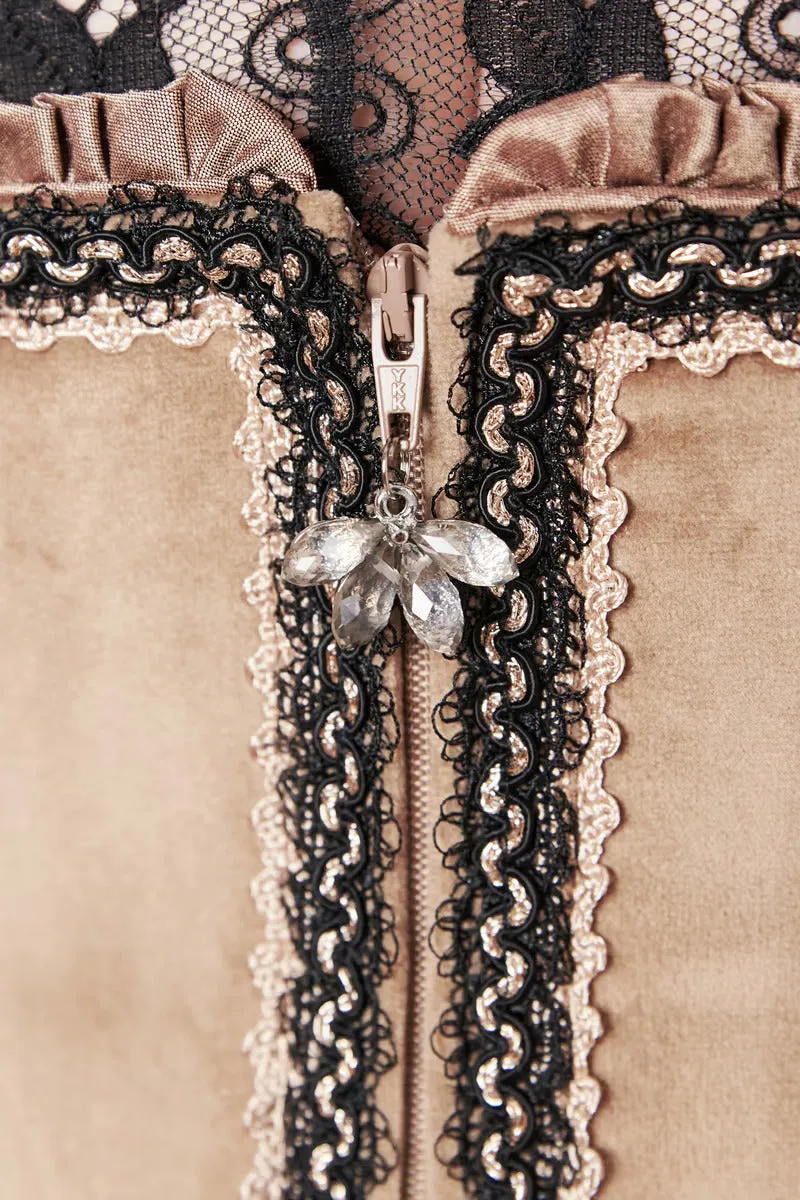 Kruger Midi Dirndl 2pcs. 50cm "Selene" brown (38)