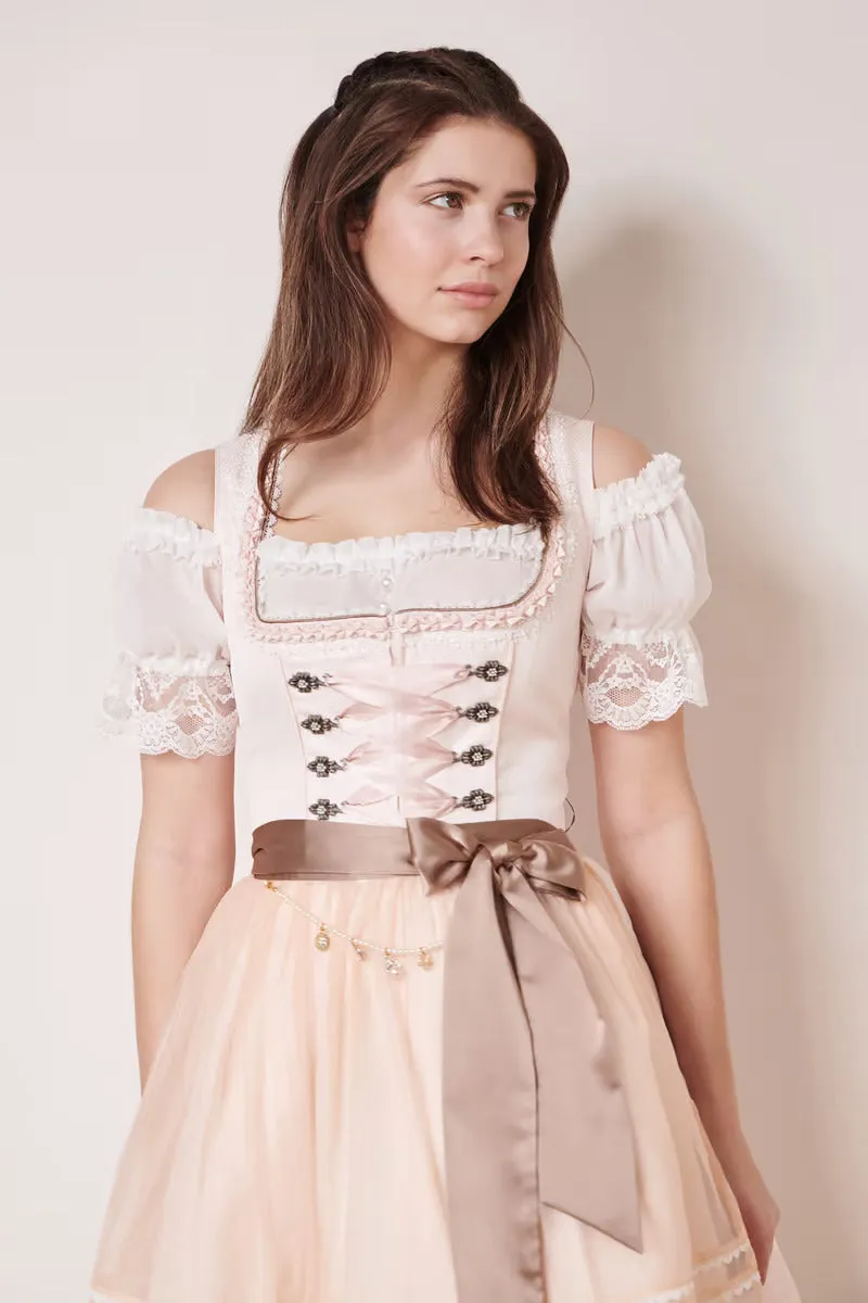 Kruger Mini Dirndl 2pcs. 50cm "Laticia" pink (38)