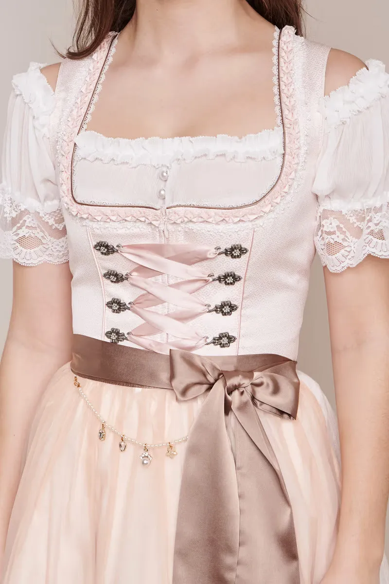 Kruger Mini Dirndl 2pcs. 50cm "Laticia" pink (38)