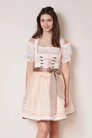 Kruger Mini Dirndl 2pcs. 50cm "Laticia" pink (38)