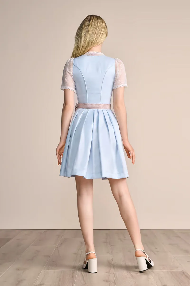 Kruger Mini Dirndl 2pcs. 50cm "Priscilla" blue (36,38,40)