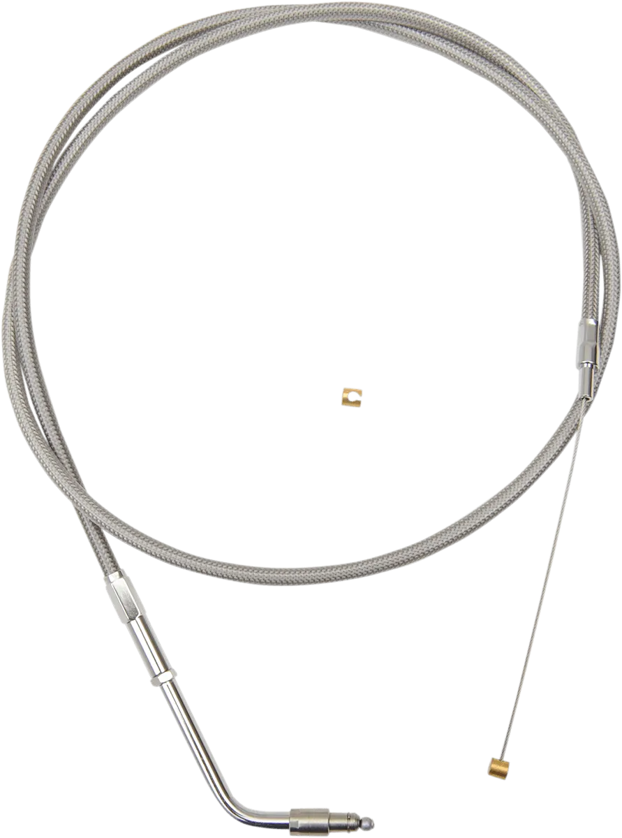 LA Choppers LA-8005TH13 Stainless Steel Throttle Cable Kit - 12in.-14in. Ape Hangers