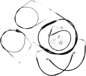 LA Choppers LA-8006KT-08B Cable/Brake Line Kit - Mini Ape Hangers - Black