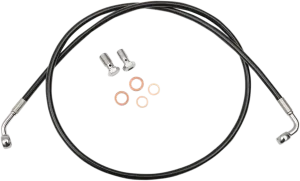 LA Choppers LA-8210B13B Black Vinyl-Coated Stainless Steel Brake Line Kit - 12in.-14in. Ape Hangers