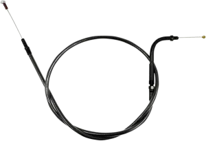LA Choppers LA-8210ID19M Midnight Braided Idle Cable Kit - 18in.-20in. Ape Hangers