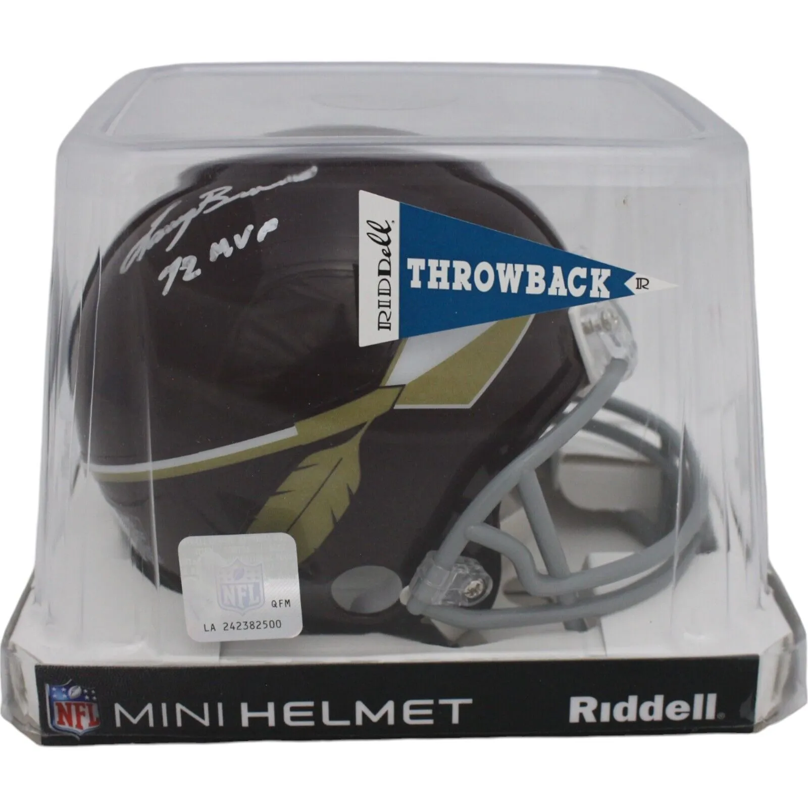 Larry Brown Autographed/Signed Washington Redskins TB VSR4 Mini Helmet BAS 48413