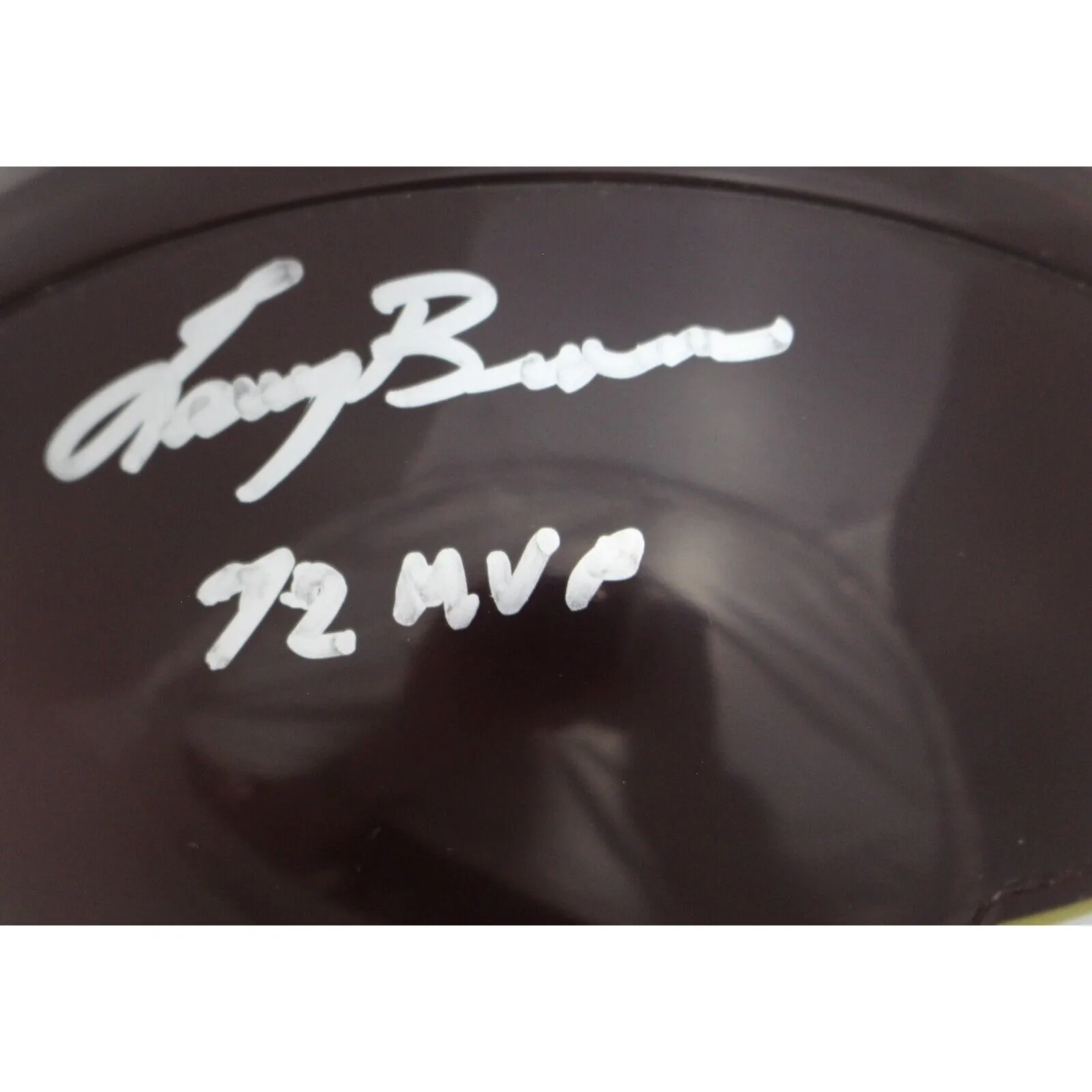 Larry Brown Autographed/Signed Washington Redskins TB VSR4 Mini Helmet BAS 48413