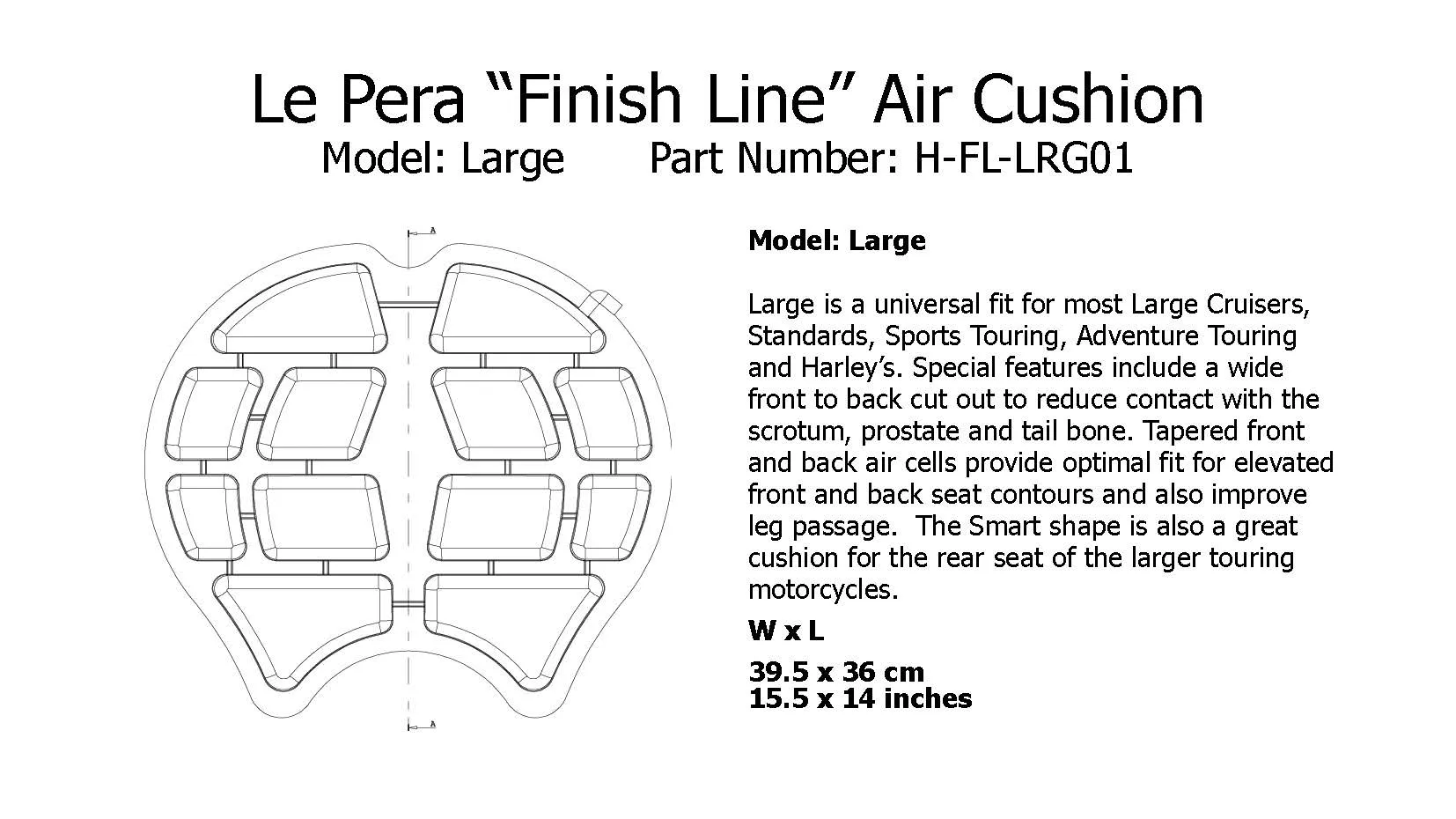 Le Pera "Finish Line" Air Cushion / Large