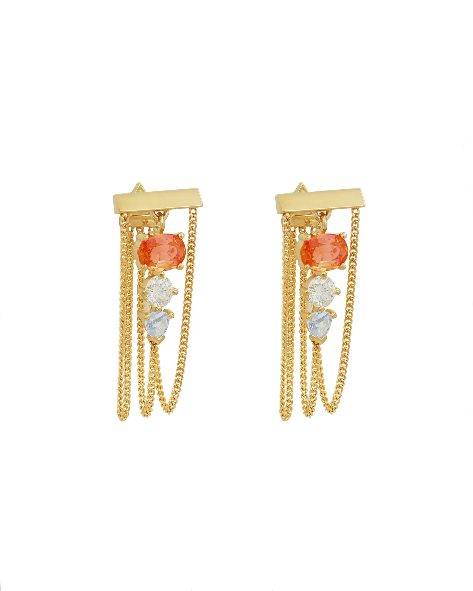 Levitate Trio Earring Garnet - One Of A Kind