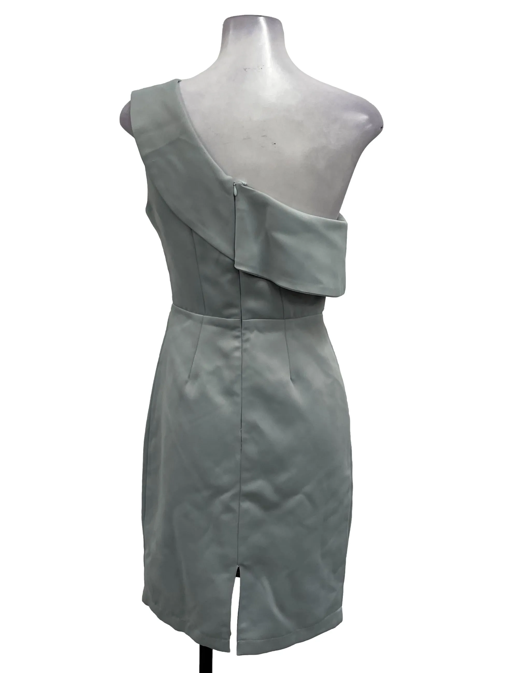 Light Blue One Shoulder Mini Dress
