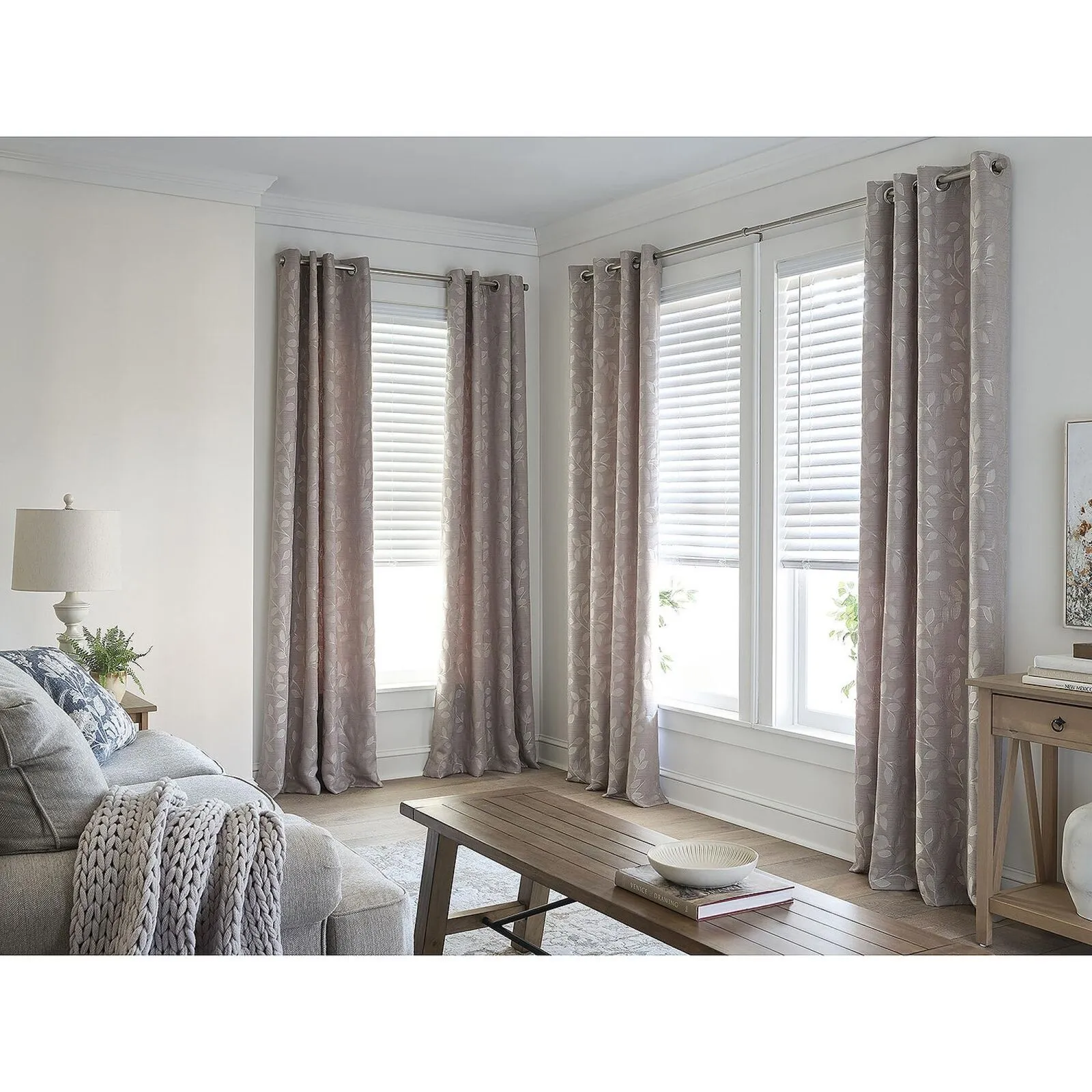 Linden Street Light-Filtering Grommet Top Curtain Panel Sullivan Khaki 50" x95"
