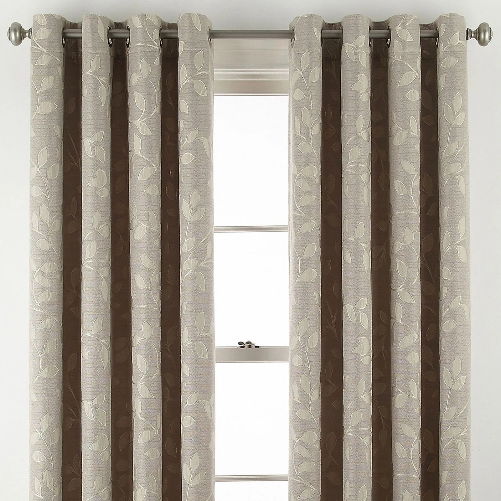 Linden Street Light-Filtering Grommet Top Curtain Panel Sullivan Khaki 50" x95"