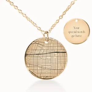 Los Angeles, California City Street Map Necklace