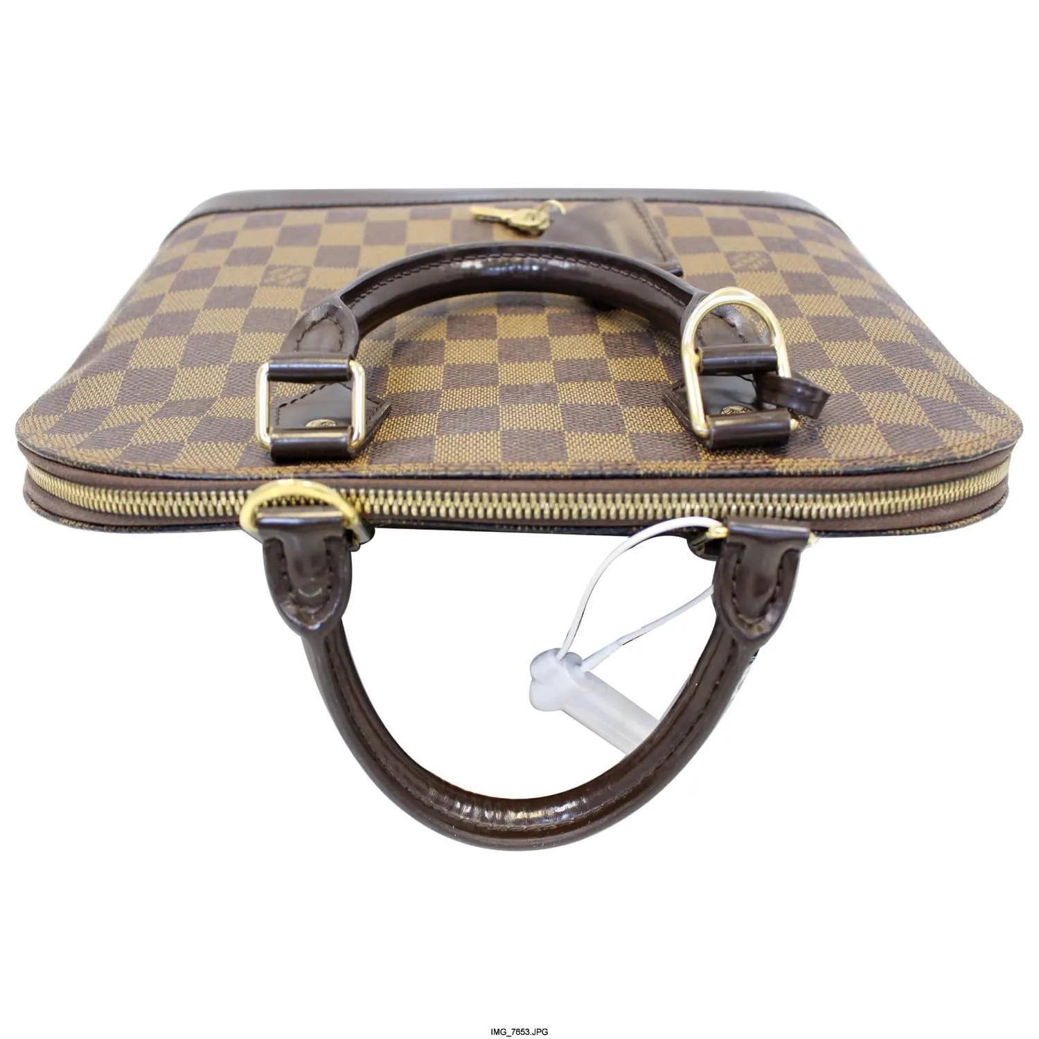 LOUIS VUITTON Alma Damier Ebene Handbag Brown