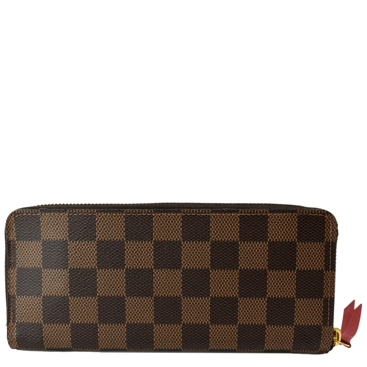 LOUIS VUITTON Clemence Damier Ebene  Zippy Wallet Brown