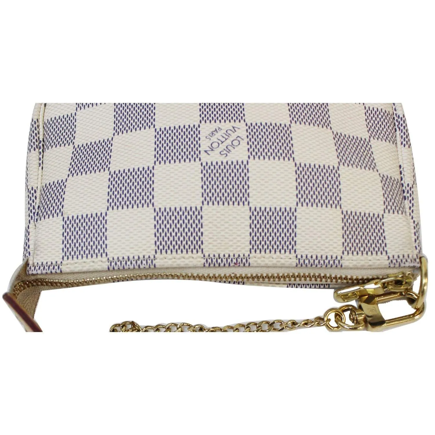 LOUIS VUITTON Damier Azur Mini Pochette Accessories Pouch