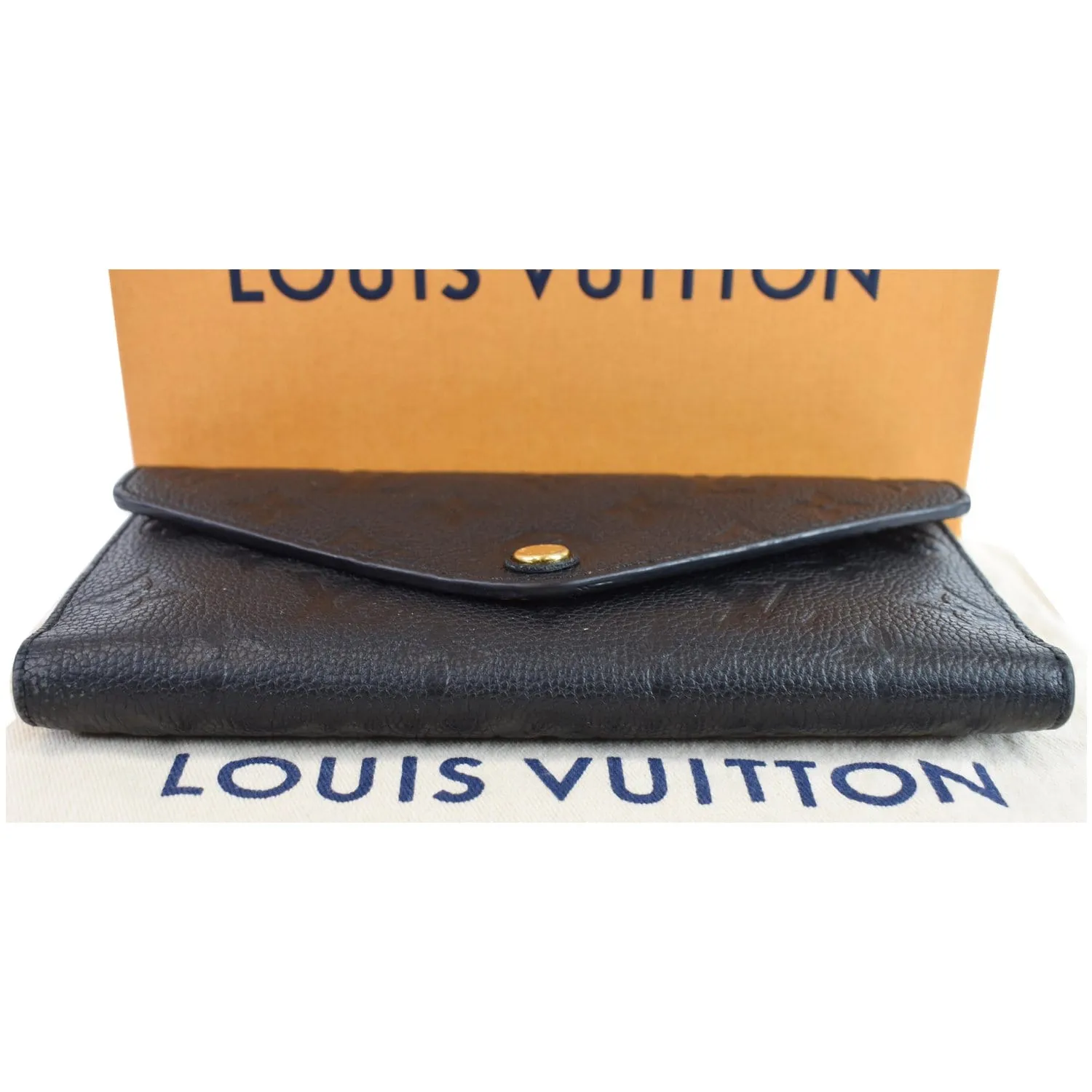 LOUIS VUITTON Josephine Empreinte Leather Wallet Black