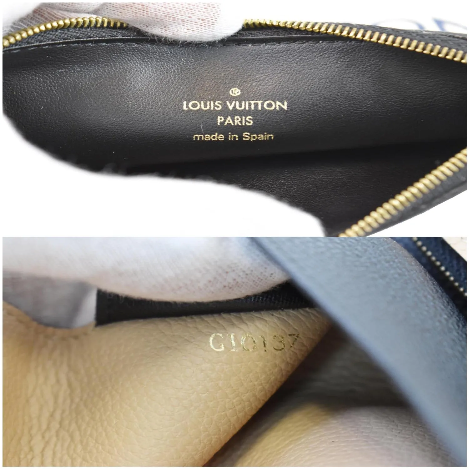 LOUIS VUITTON Josephine Empreinte Leather Wallet Black
