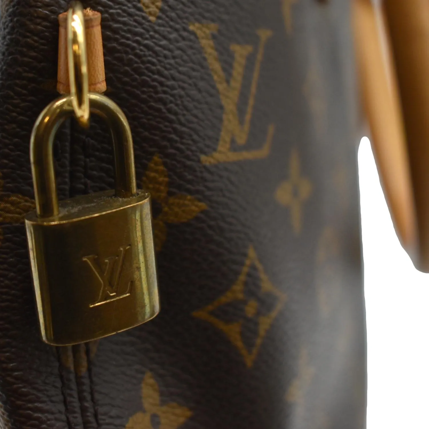 LOUIS VUITTON Lockit Vertical PM Monogram Canvas Tote Bag Brown
