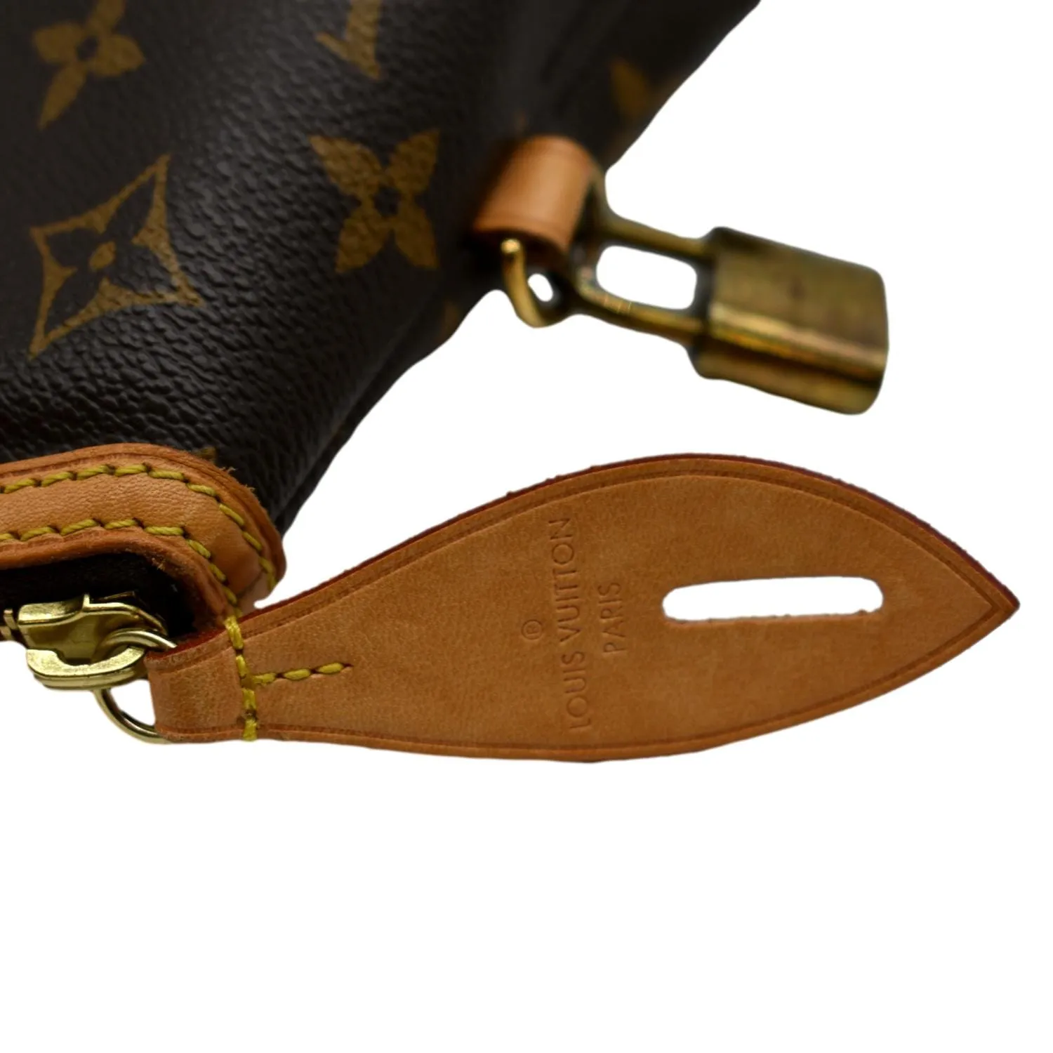 LOUIS VUITTON Lockit Vertical PM Monogram Canvas Tote Bag Brown