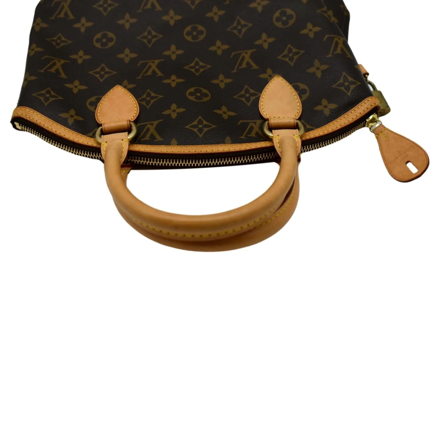 LOUIS VUITTON Lockit Vertical PM Monogram Canvas Tote Bag Brown