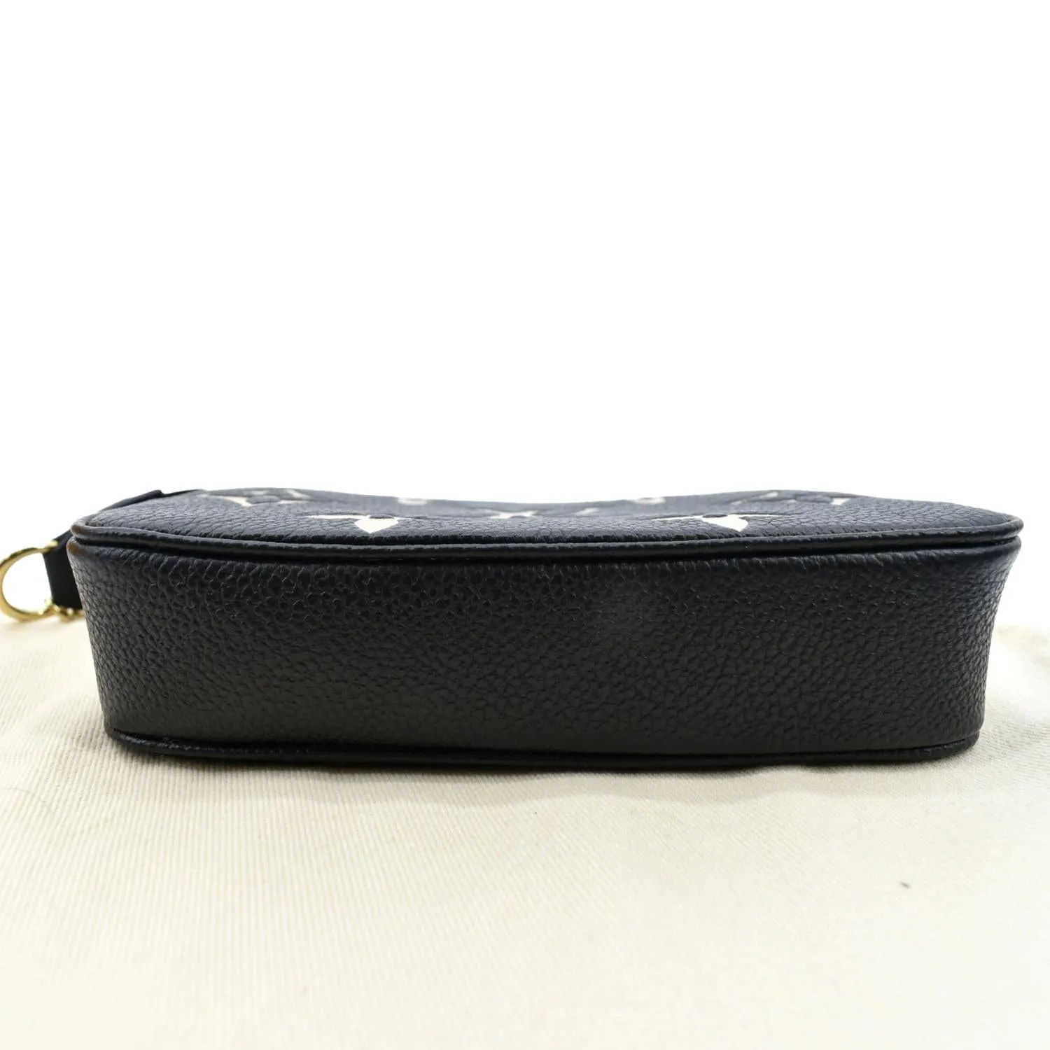 LOUIS VUITTON Mini Pochette Bicolor Monogram Empreinte Accessoires Pouch Black