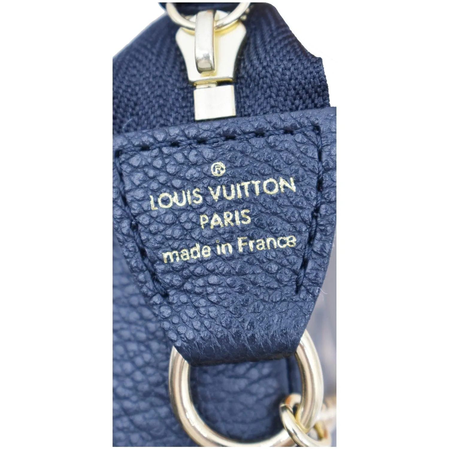 LOUIS VUITTON Mini Pochette Bicolor Monogram Empreinte Accessoires Pouch Black