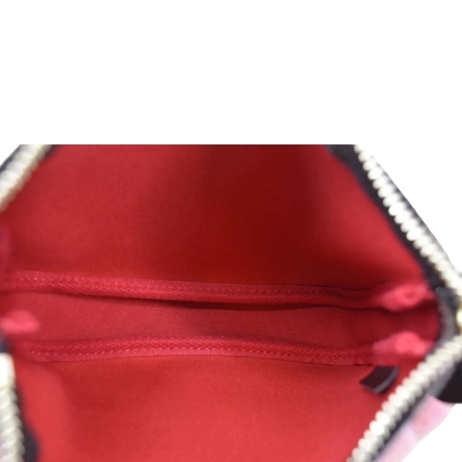 LOUIS VUITTON Mini Pochette Damier Ebene Accessories Pouch Brown