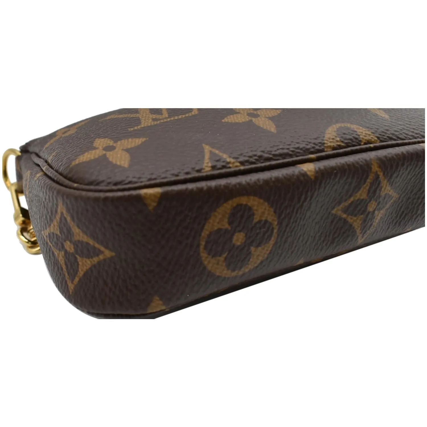 LOUIS VUITTON  Mini Pochette Monogram Canvas Accessoires Pouch Brown