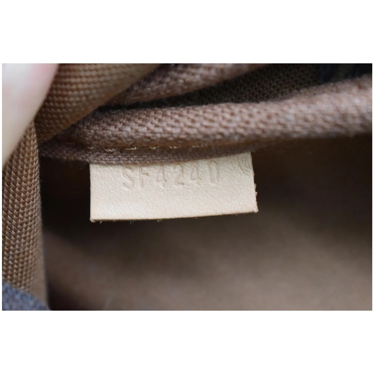 LOUIS VUITTON  Mini Pochette Monogram Canvas Accessoires Pouch Brown