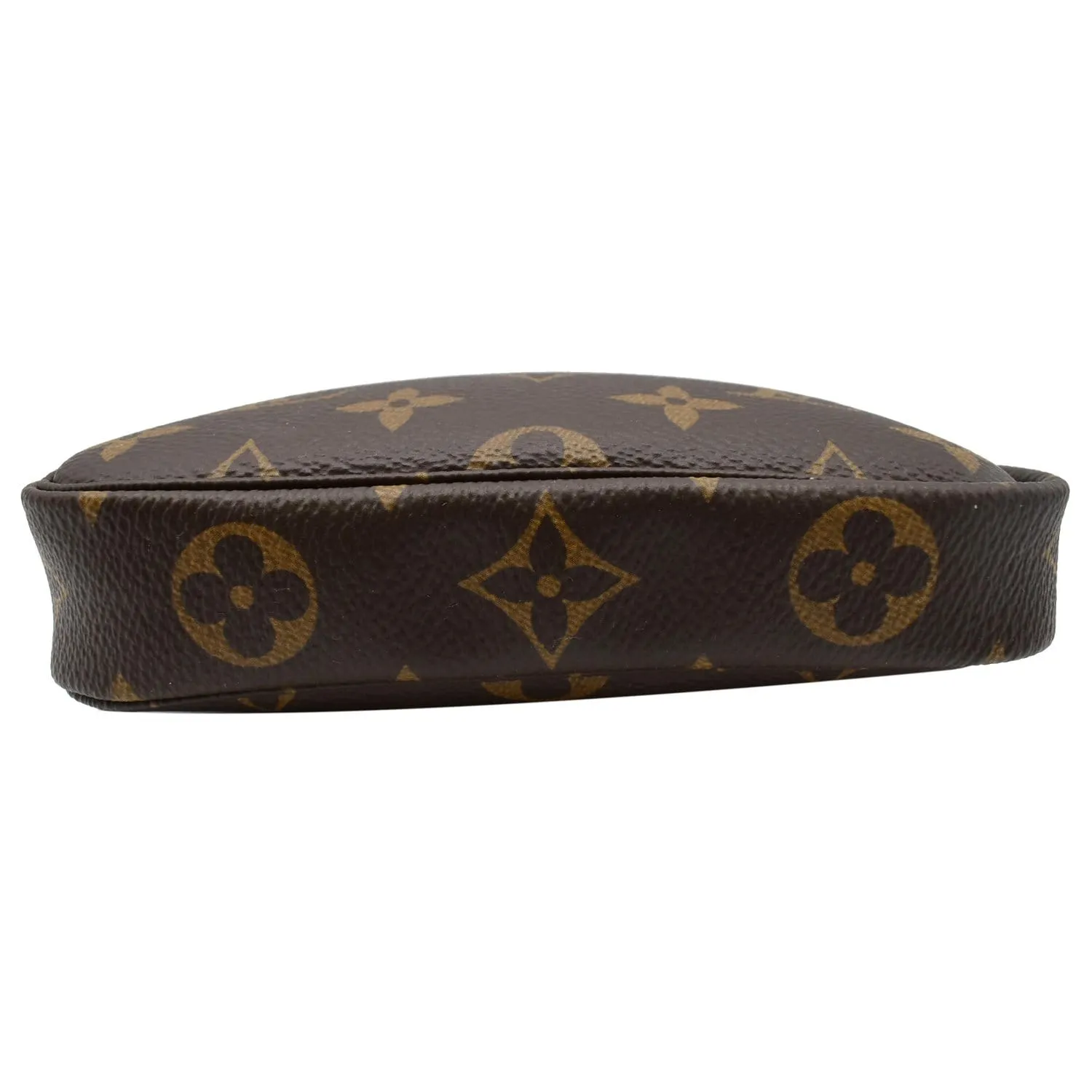 LOUIS VUITTON  Mini Pochette Monogram Canvas Accessoires Pouch Brown