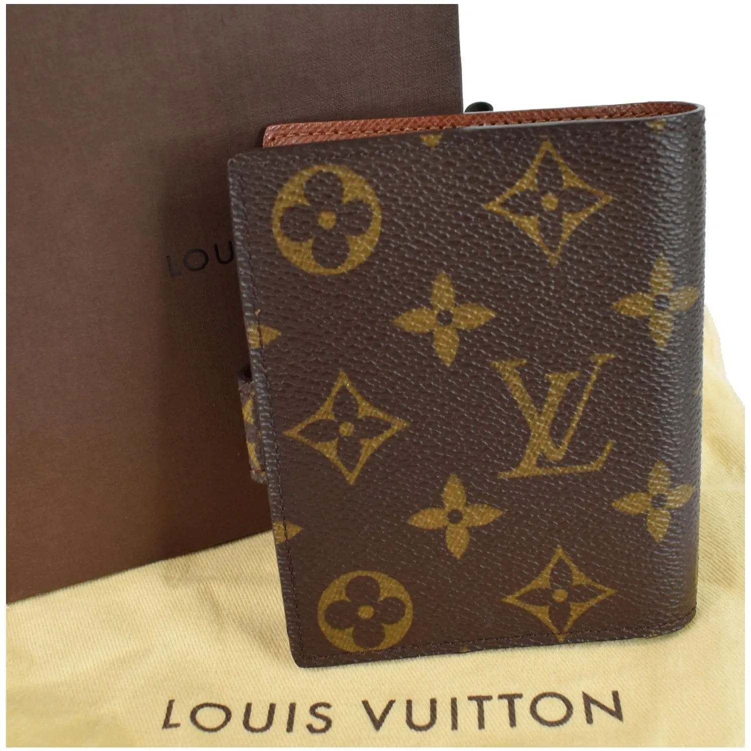 LOUIS VUITTON Monogram Mini Agenda Notebook Cover Brown