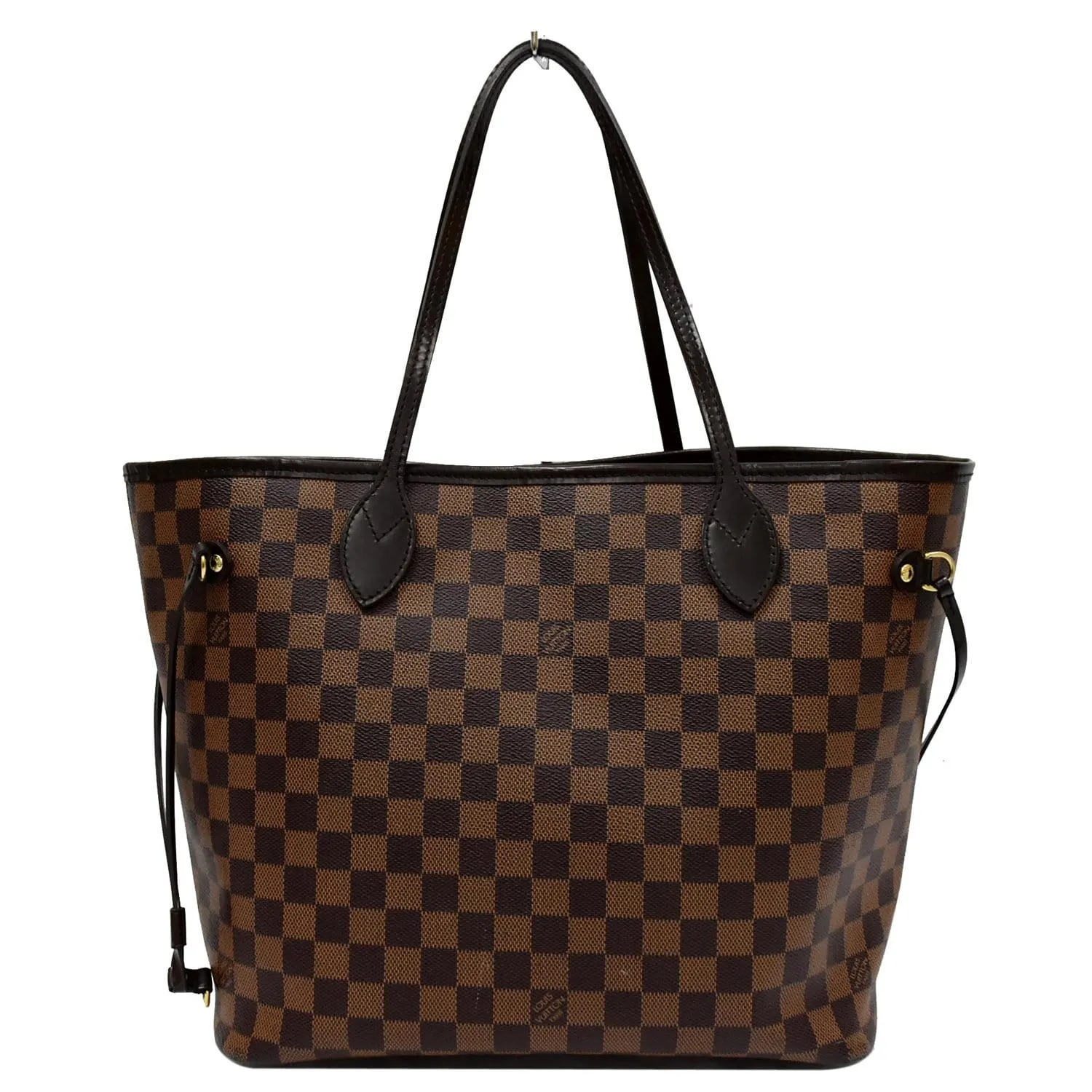 LOUIS VUITTON Neverfull MM Damier Ebene Brown Tote Bag Brown