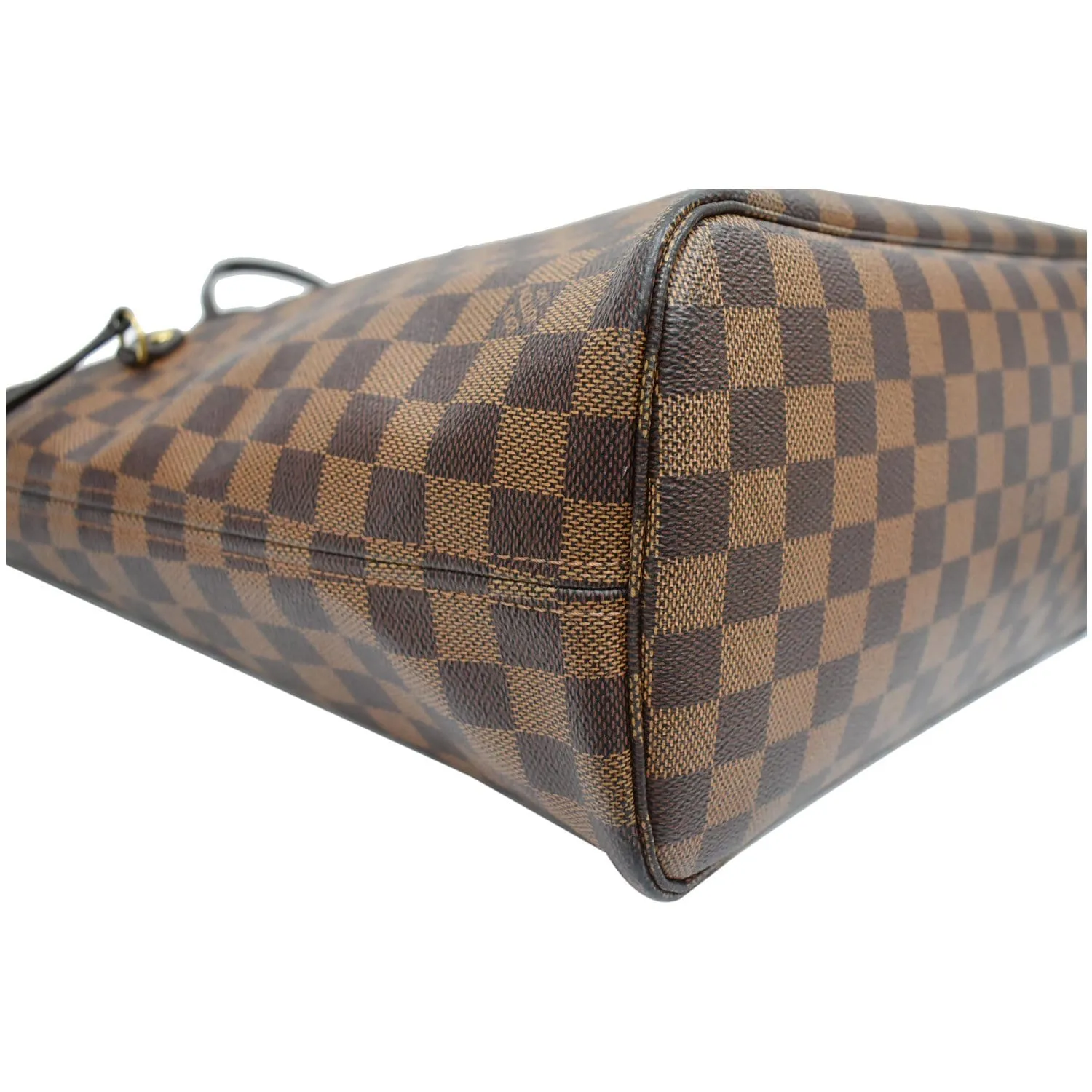 LOUIS VUITTON Neverfull MM Damier Ebene Brown Tote Bag Brown