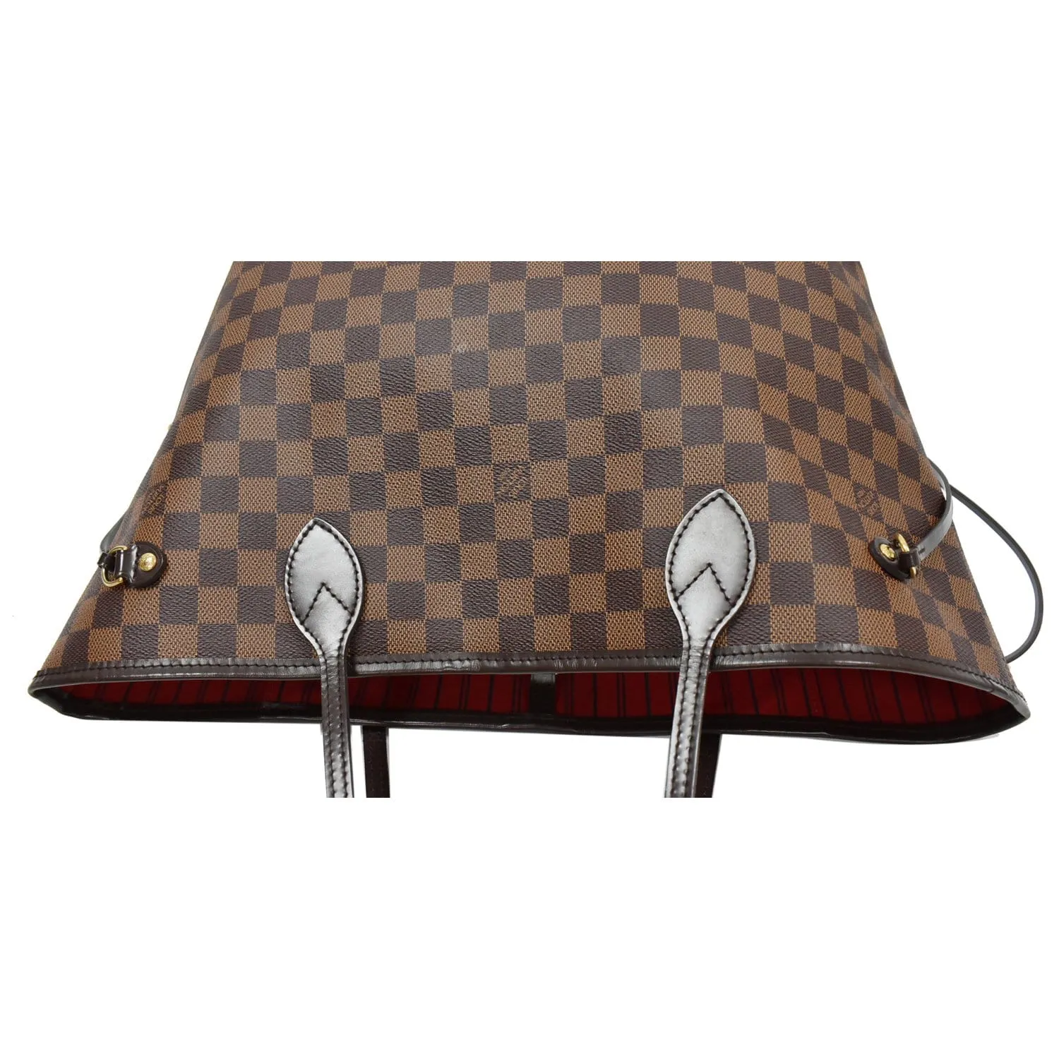 LOUIS VUITTON Neverfull MM Damier Ebene Brown Tote Bag Brown