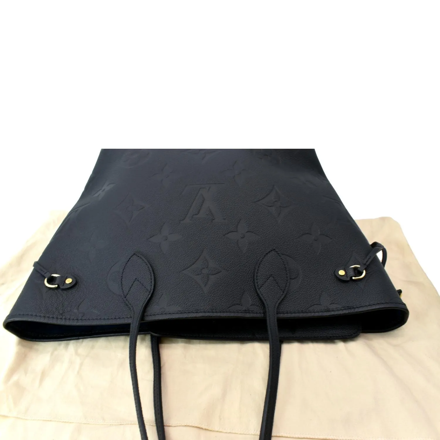 LOUIS VUITTON  Neverfull MM Monogram Empreinte Tote Bag Black